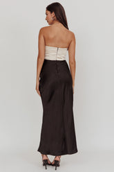 Kamillia Strapless Split Maxi Dress Black